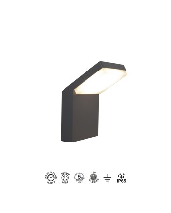 ALPINE * APLIQUE EXTERIOR GRIS OSCURO  LED IP65 - 6W - 3000K